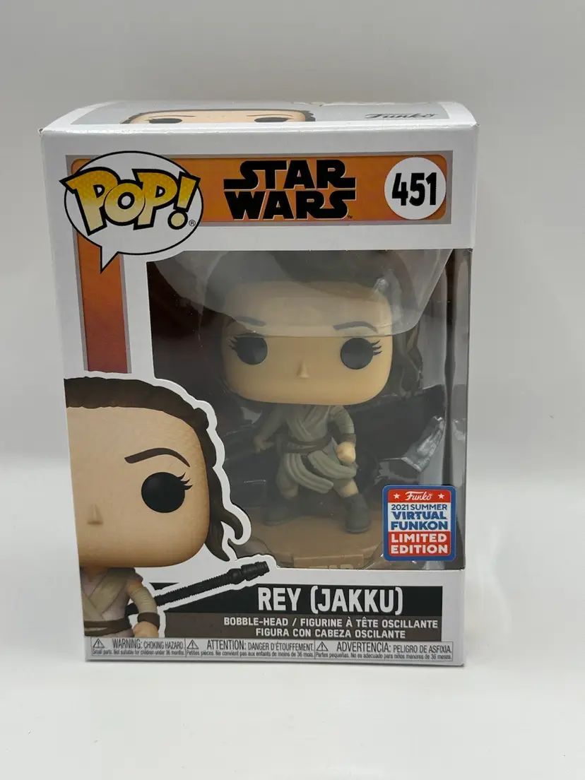 Funko POP! Star Wars Rey (Jakku) #451 - 2021 Virtual Funkon Convention Exclusive