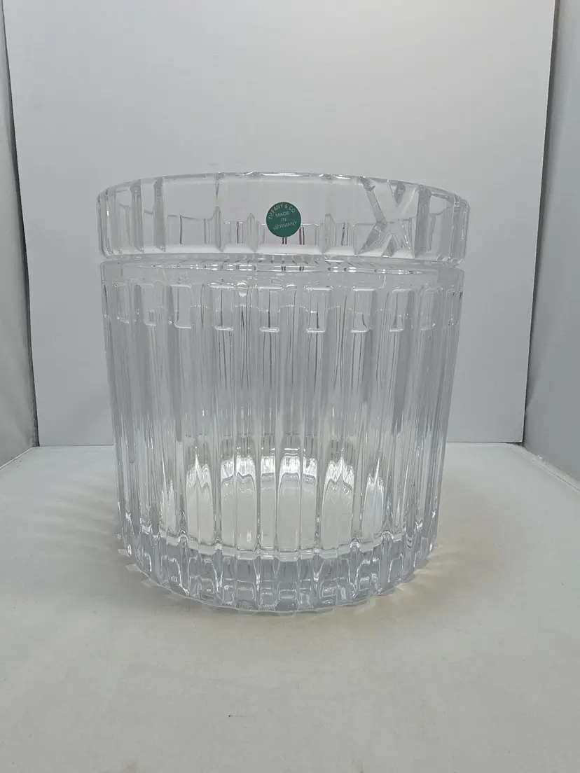 Tiffany & Co Atlas Numeric Crystal Ice Champagne Bucket 7.25" Germany