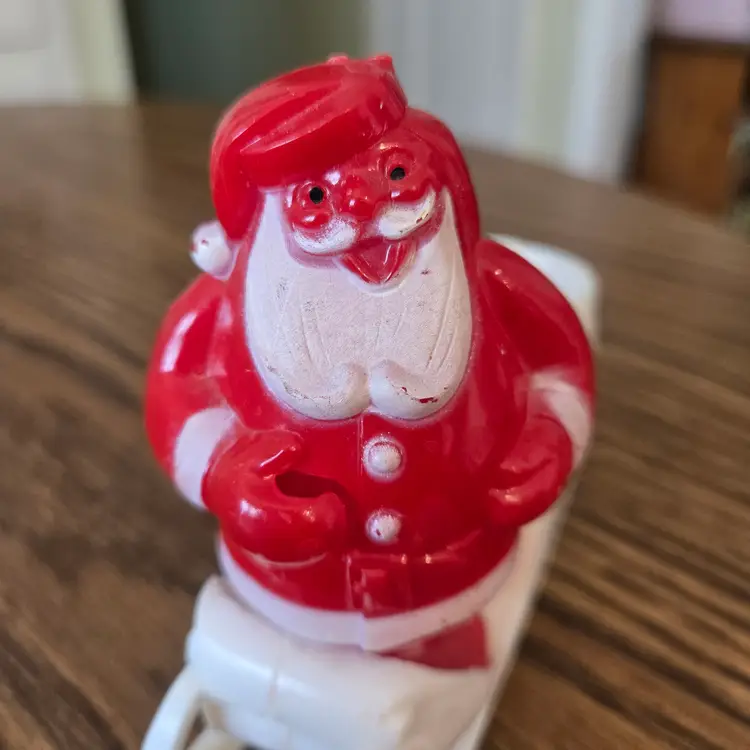 1950's Christmas Santa Claus Rosbro? with Sleigh ~ Candy Container