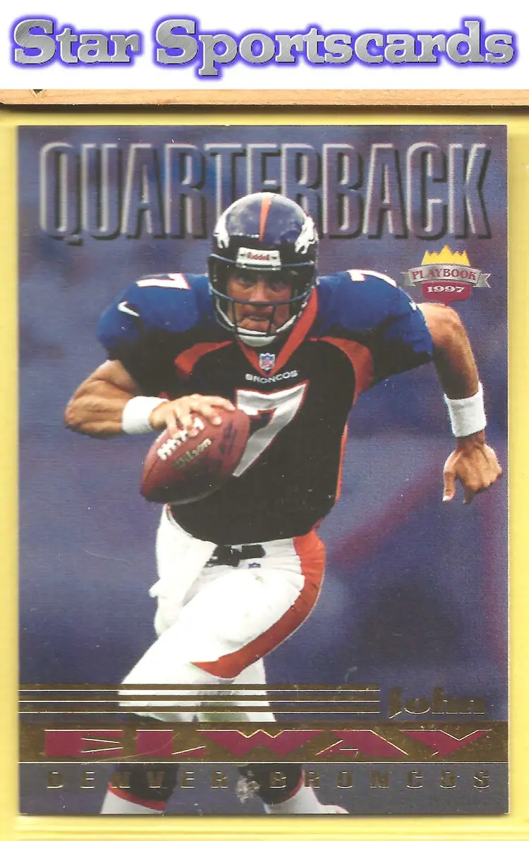 1997 Score Board Playbook #7 John Elway Denver Broncos