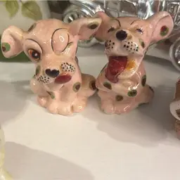 Pink Puppy Salt And Pepper Shakers From Japan