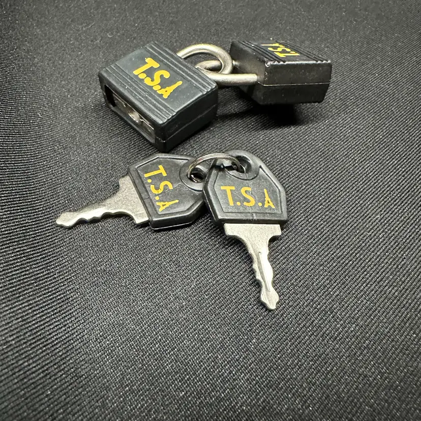 Vintage Eiffel Tower TSA Luggage Locks with Keys - Travel Souvenir Keychain