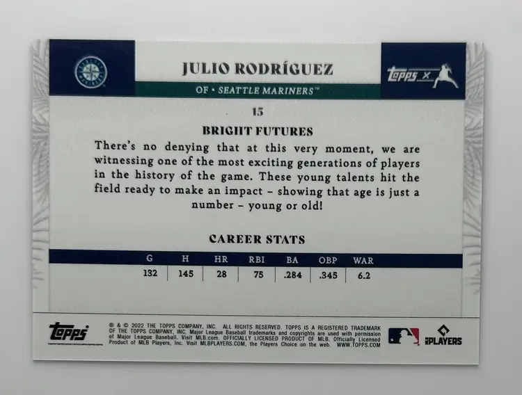 Julio Rodriguez (RC) Topps X