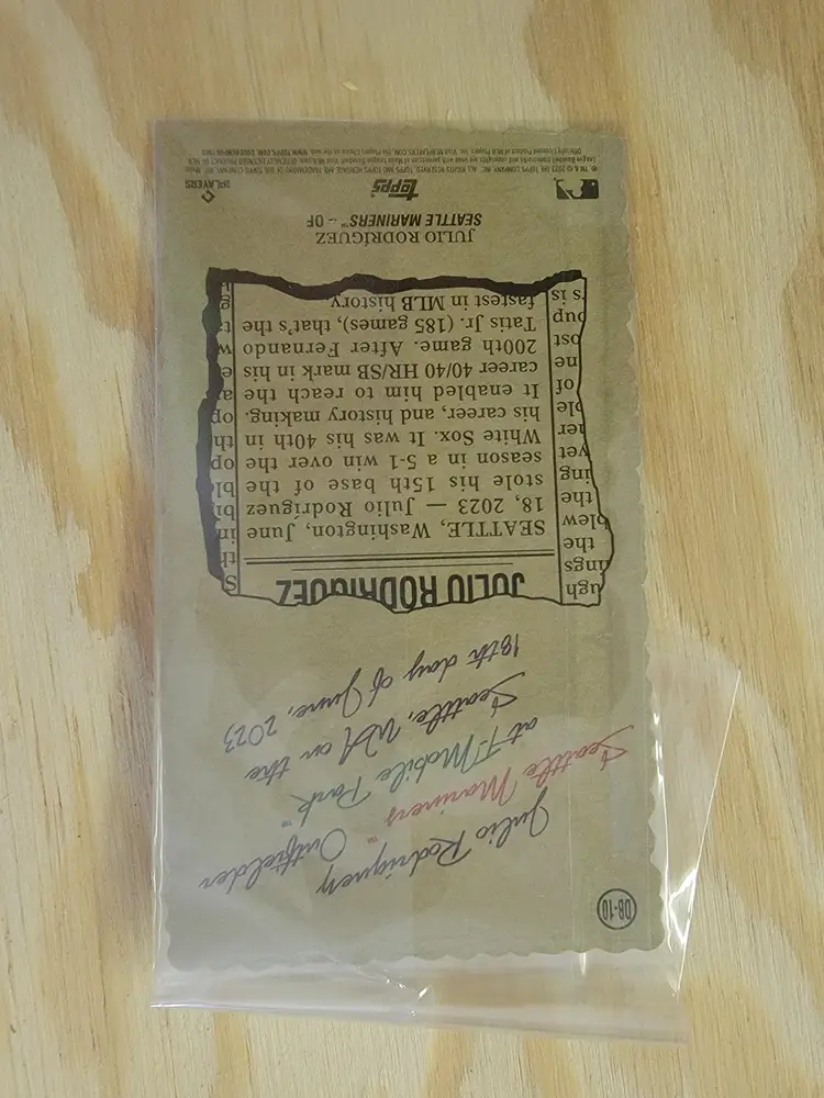 Julio Rodriguez Deckled Edge Card