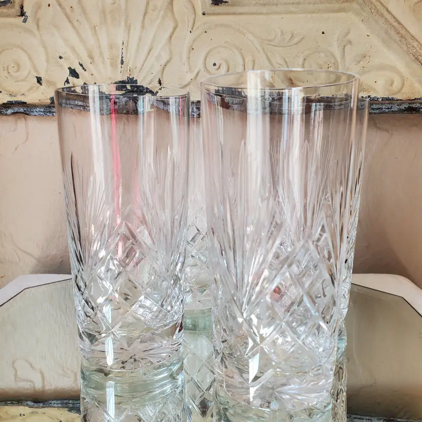 Set of 4 Crystal Highball Glasses Monika by Zawiercie
