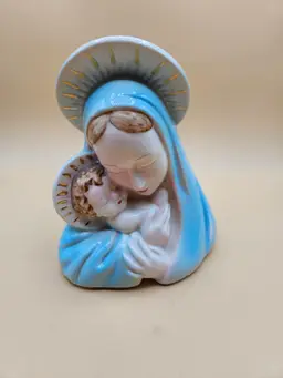 Mary & Jesus Planter, Crazing & Discoloration