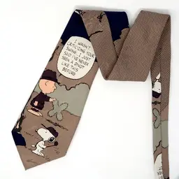 Charlie Brown & Snoopy Golfing Neck Tie - Peanuts Comic Strip