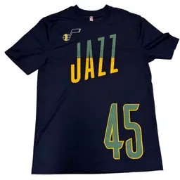 Utah Jazz NBA Donovan Mitchell #45 Navy Blue Jersey Quick Dry T-Shirt by NBA - M