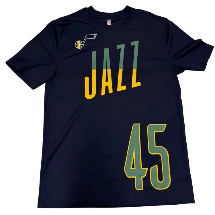 Utah Jazz NBA Donovan Mitchell #45 Navy Blue Jersey Quick Dry T-Shirt by NBA - M