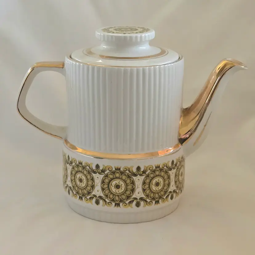 Teapot GIBSONS Staffordshire England Mid-Century Modern style Vintage