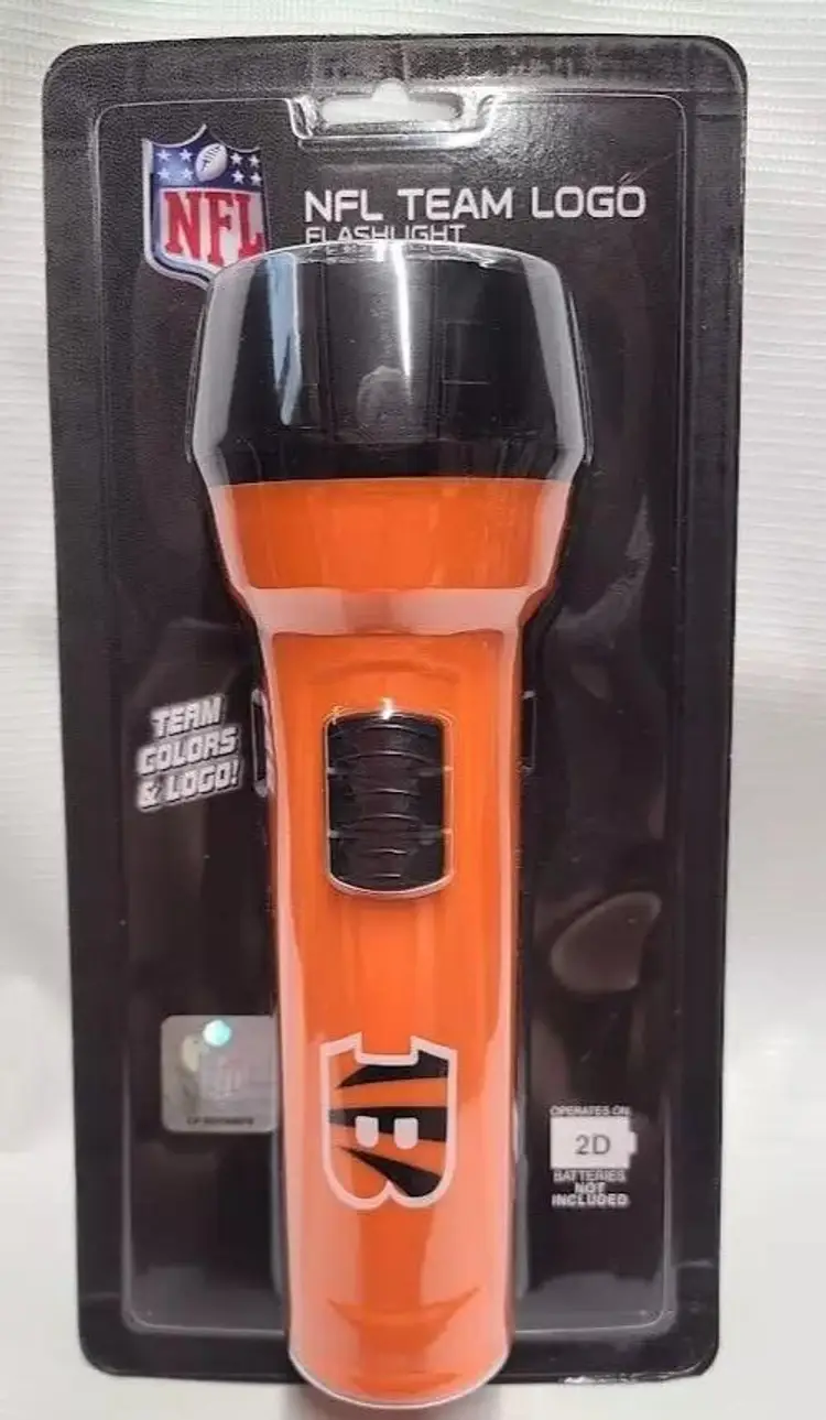 12 NFL TEAM LOGO CINCINNATI BENGALS FLASHLIGHT SEALED IN PACKAGE NEW