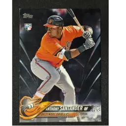 2018 Topps Series 2 Anthony Santander Black /67 RC Orioles Blue Jays