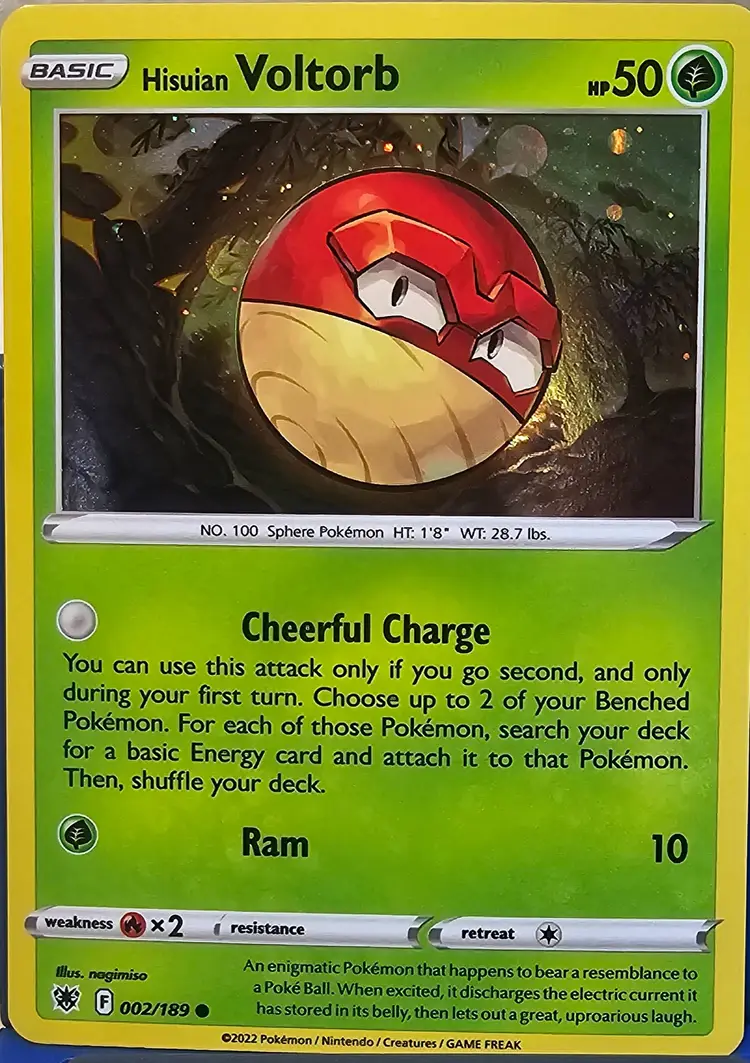 Hisuian Voltorb - (Cosmos Holo) 002/189 Deck Exclusives Holo Pokemon 8121