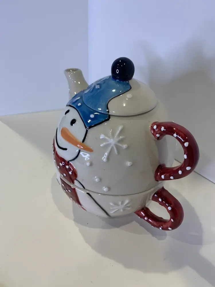 Snowman Teapot Set