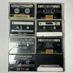 8 High Bias Cassette Tapes