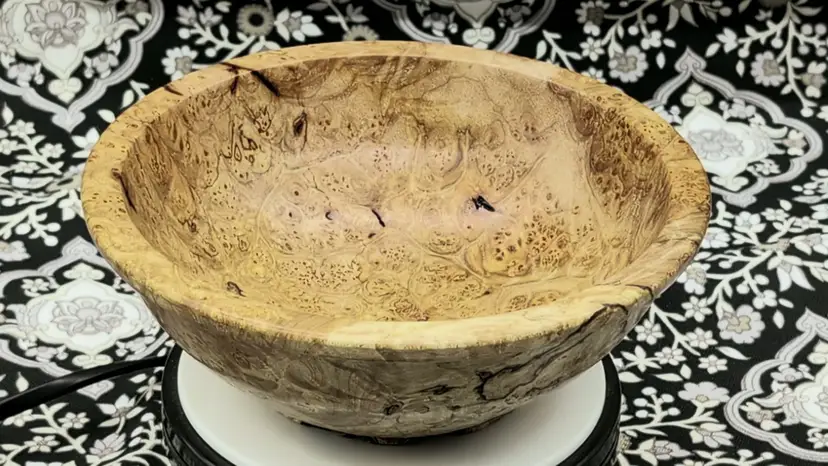 Maple Burl Bowl 7.5x3 Inch