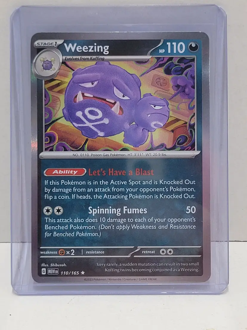 weezing 110/165 reverse holo