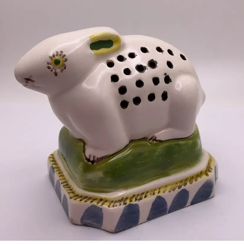 VTG AS IS Rabbit Bunny Sachet Hat Pin Holder 3.75” from Portugal