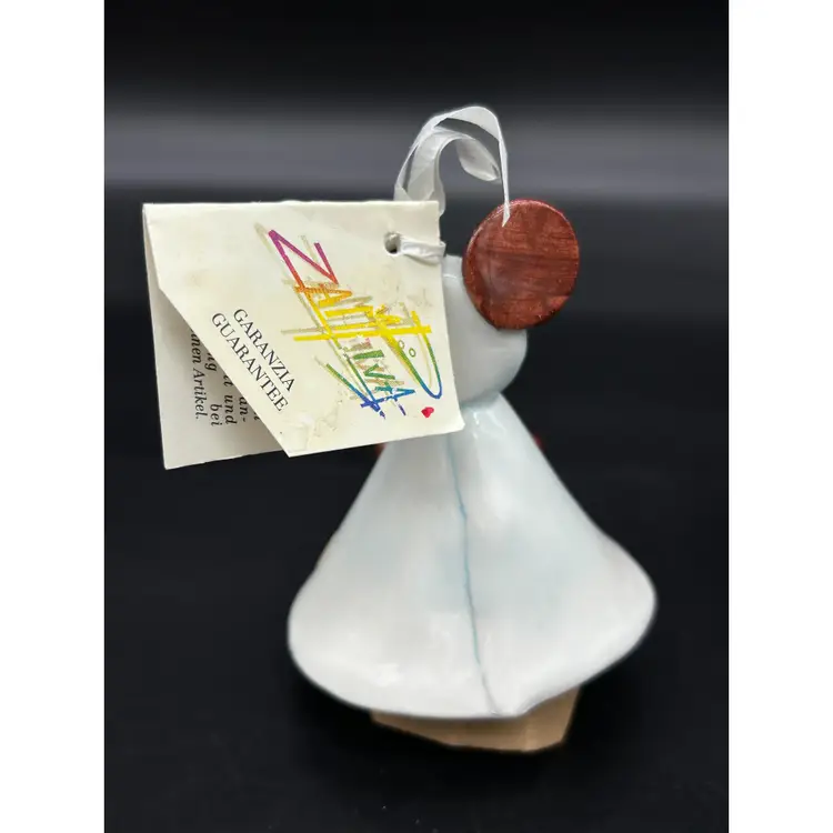 Vintage Signed Lino Zampiva Italy Art Pottery Mouse Bell Hand Crafted Painted