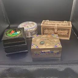 Lot of 4 Trinket Boxes