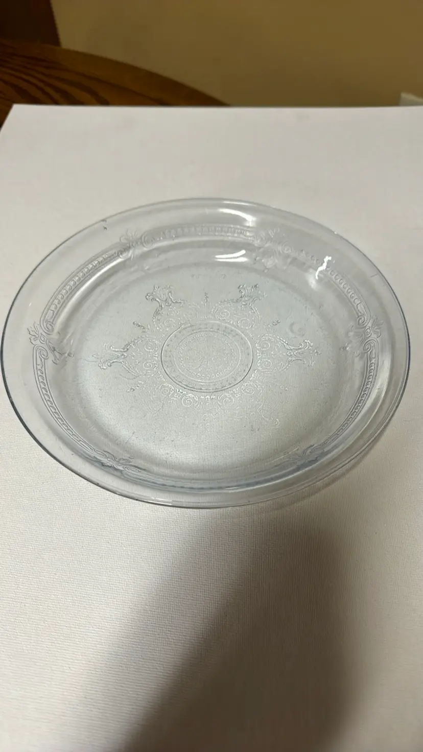 Fire King Sapphire Blue Philbe 8.5" Glass Pie Plate