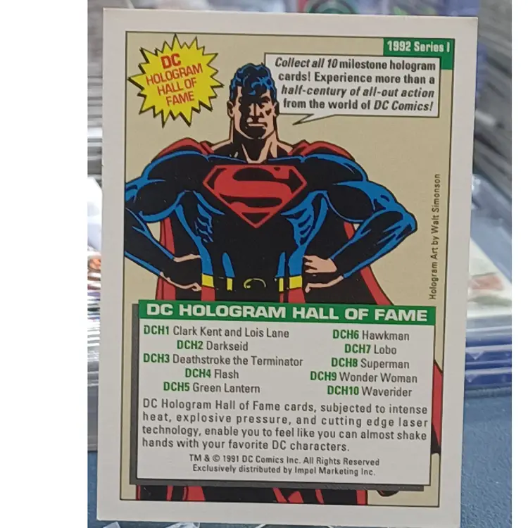 1992 DC Comics Impel Clark Kent And Lois Lane Hologram Hall Of Fame DCH-1