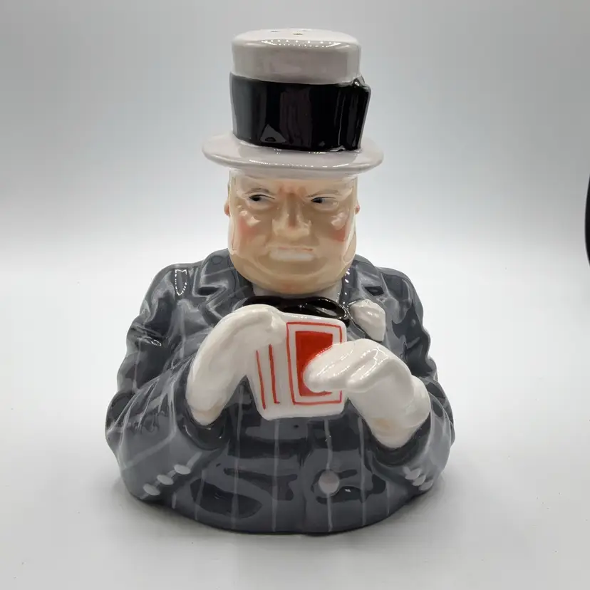 WC Fields Playing Cards Figural Pepper Shakers Clay Arts 1999