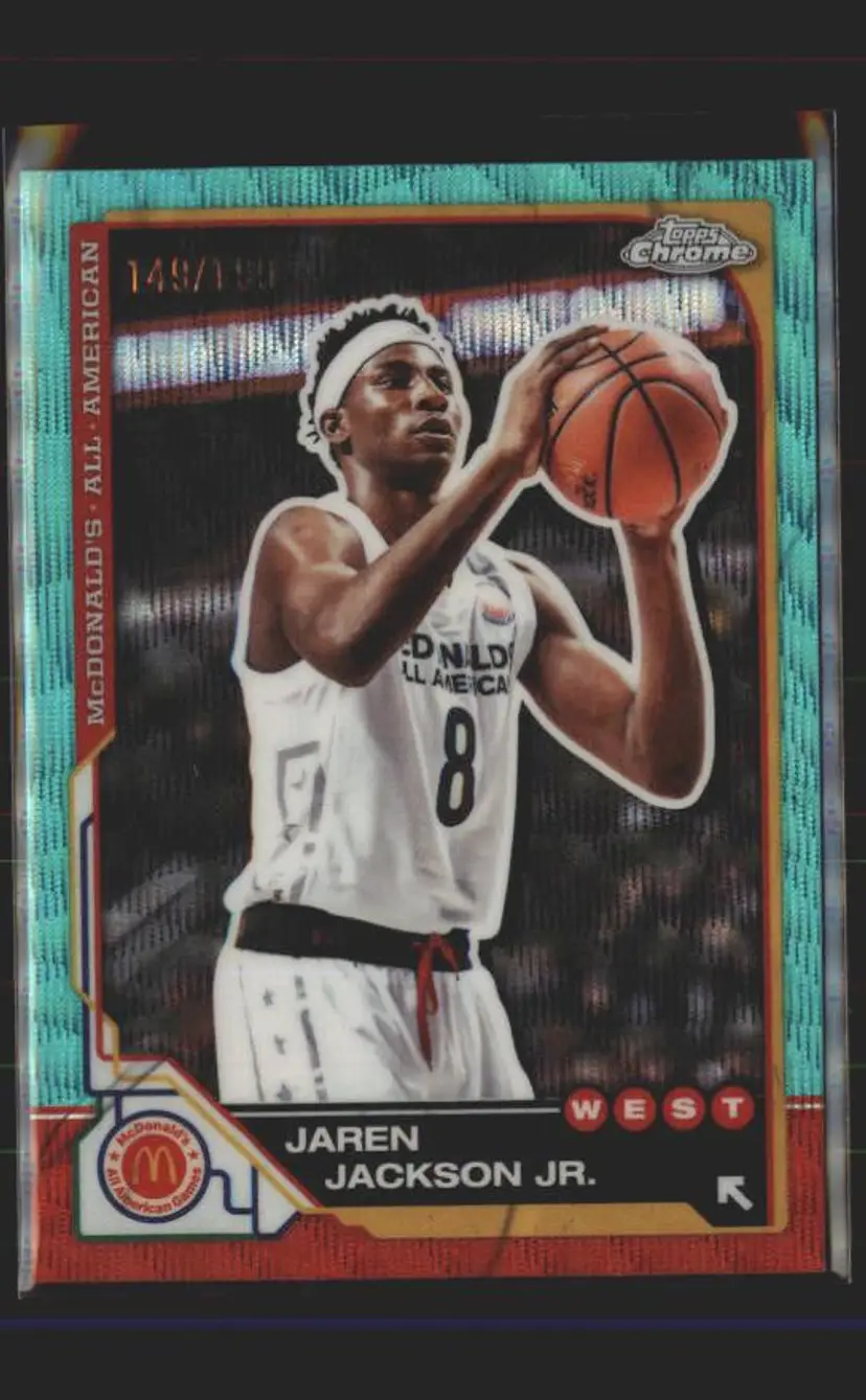 2025 Topps Chrome McDonald's #95 Jaren Jackson Jr Aqua Wave /199 - (140) -