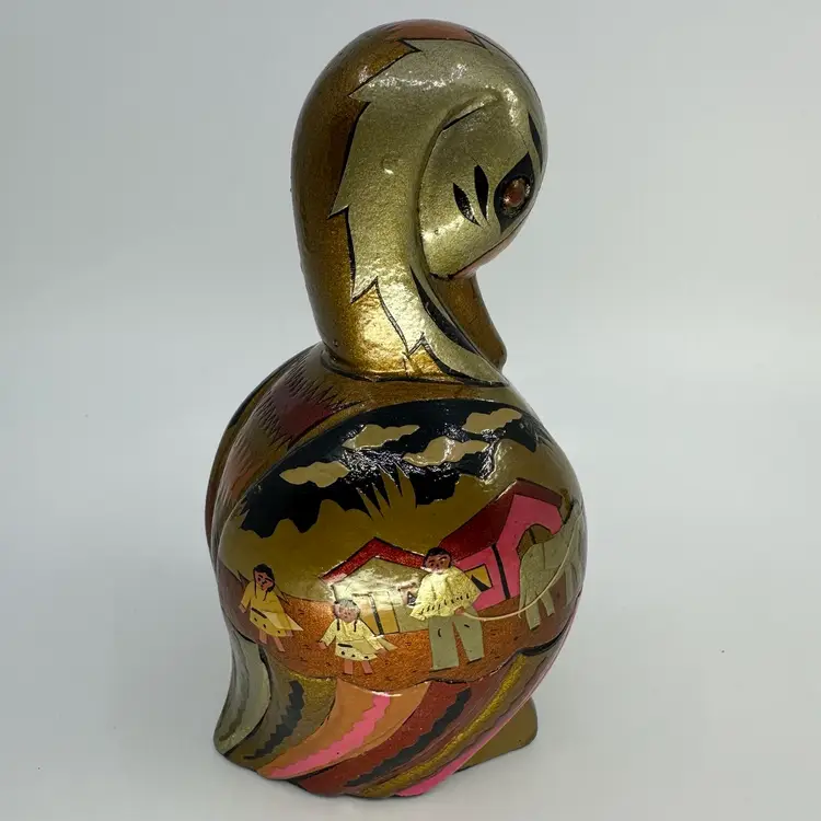 Hand Painted Mexican Folk Art Duck 5.5”
