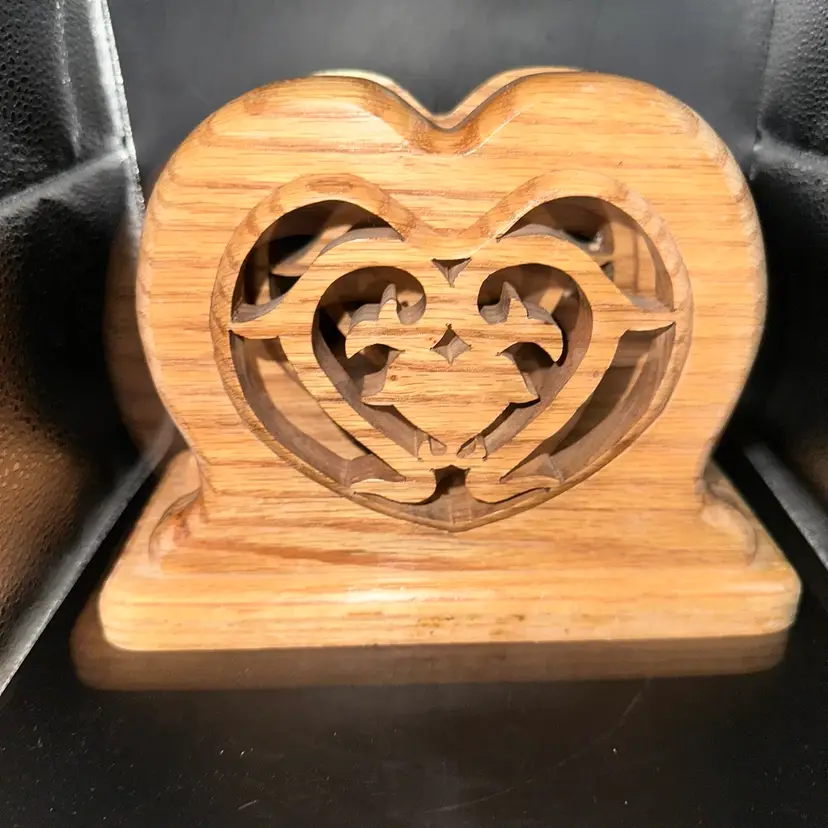 Vintage Rodge Park Solid Wood Artisan Napkin Holder Retro MCM Cottage Core