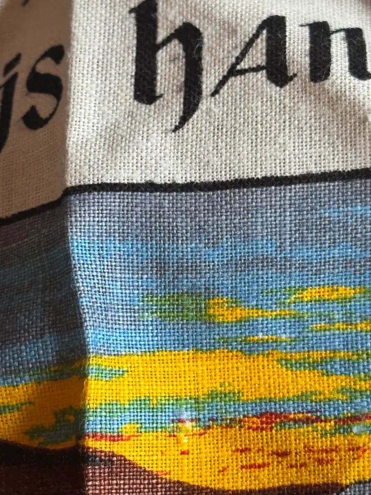 Vintage linen Irish blessing Apron