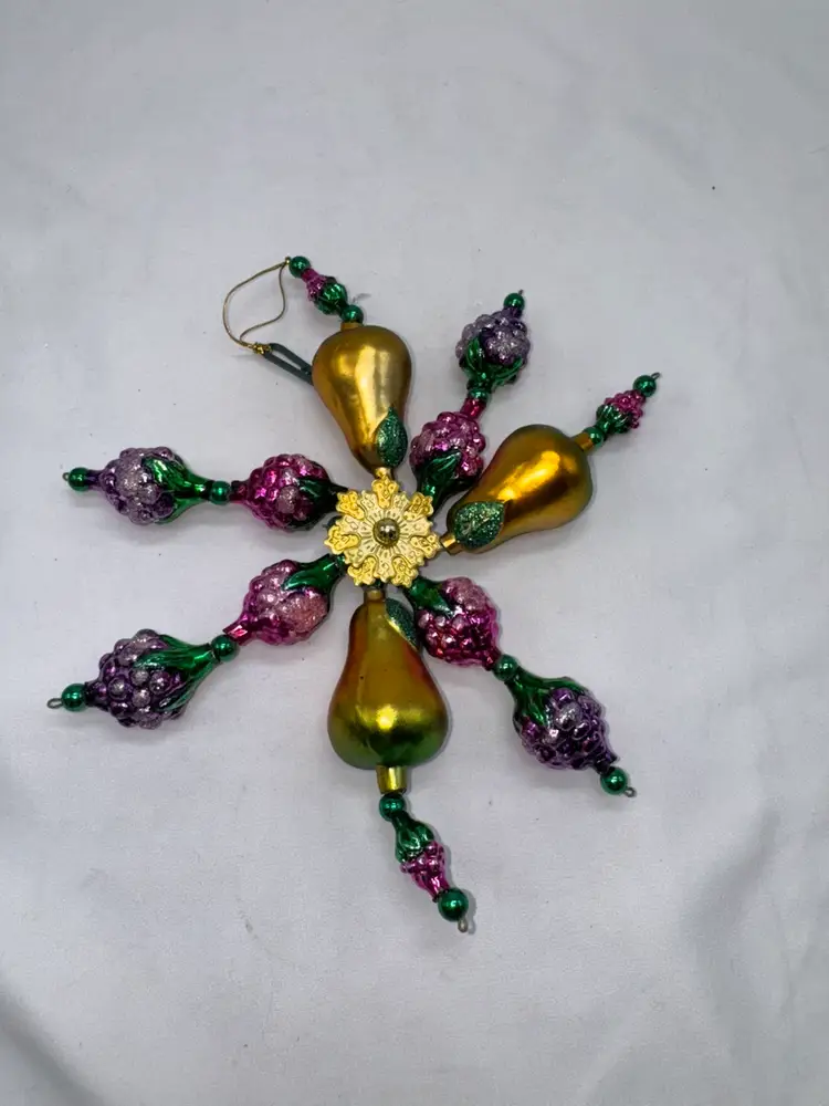 VTG Blown Glass Star Ornament