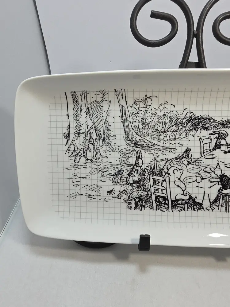 Zrike Disney Winnie The Pooh Sketchbook 13" Rectangular Serving Platter (KZ)