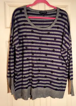 Lane Bryant Size 18/20 Long Sleeve Striped Sweater