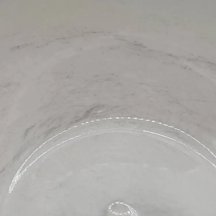 #01 Vintage McCoy Stoneware Mixing Bowl with Goose Design Blue Line on Rim 7 1/2"