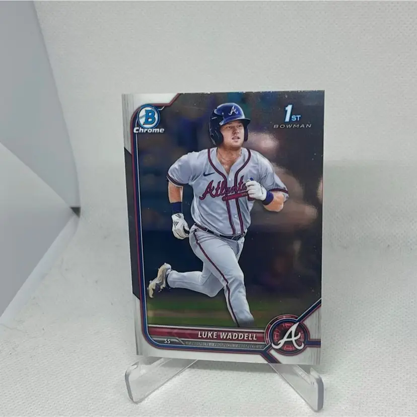 2022 Bowman Chrome Prospects 1st Luke Waddell Atlanta Braves 
