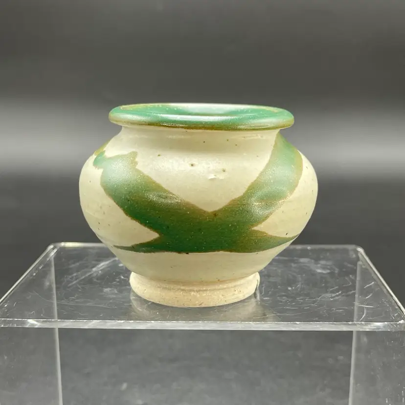 Whitefish Pottery Small Vase Planter Vintage Handmade Montana USA