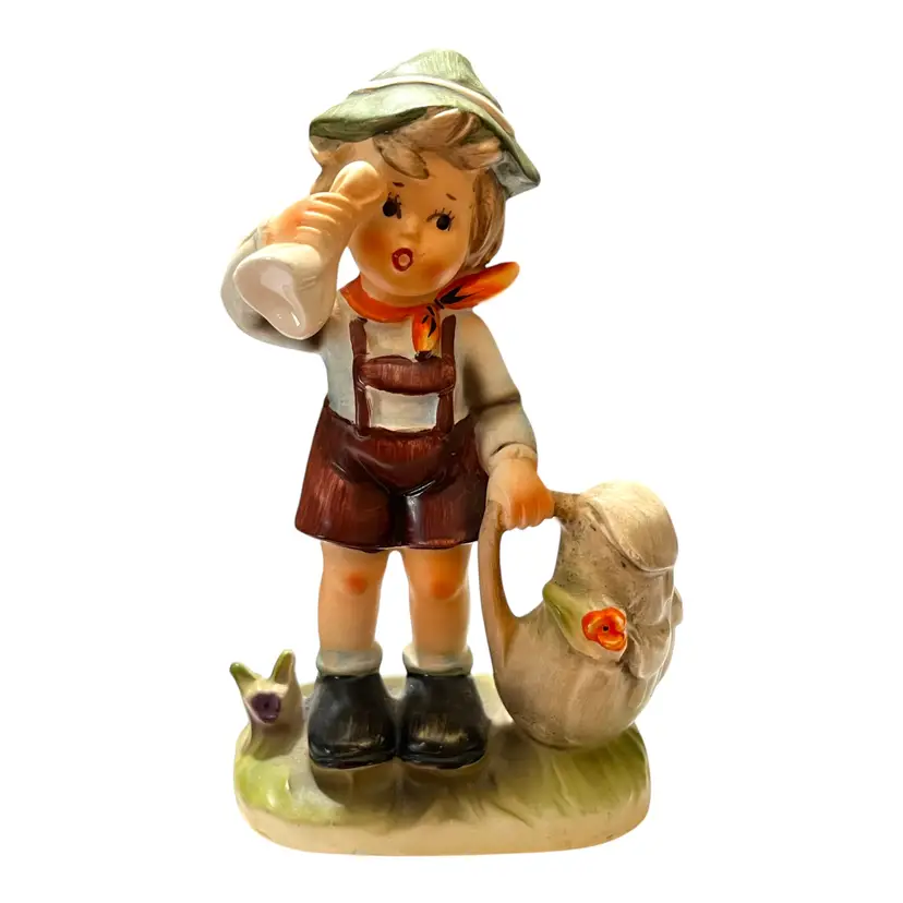 Vintage Erich Stauffer Boy With Backpack Arnart Japan Figurine 6" Tall #2223 Numbered & Marked