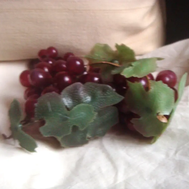 2 Faux Fruit Red Grapes Clusters