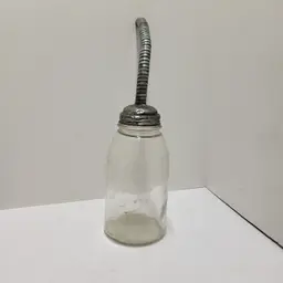 Antique Glass Oil Bottle With Flexible Spout Duraglas