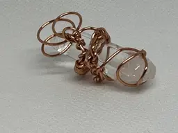 Charged Quartz Crystal Copper Wire Pendant