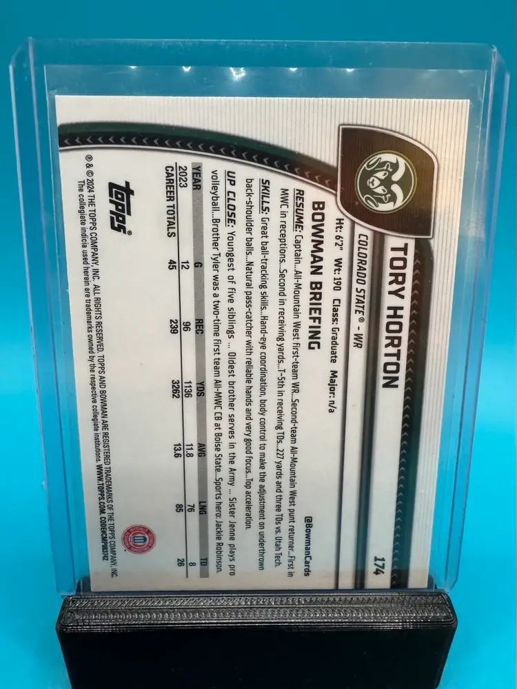 Tory Horton 1st Bowman Chrome U Purple Refractor /399 Seattle Seahawks