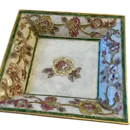Beautiful Cloisonné Square Plate
