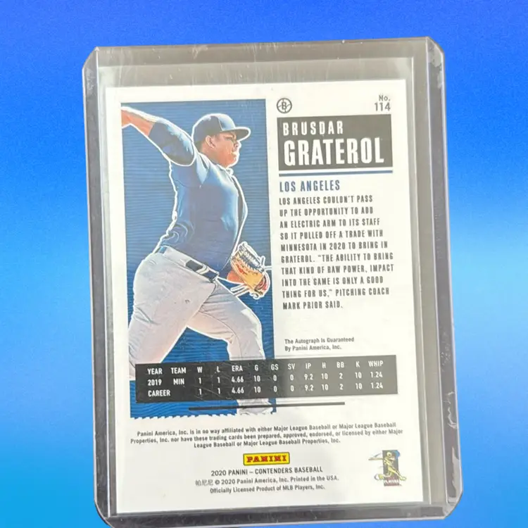 Brusdar Graterol Auto - Variant B - 2020 Panini Contenders - Los Angeles Dodgers