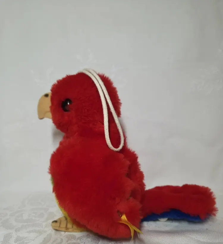 Vintage Steiff Red Parrot Bird Musical Parrot Made In Germany 233203