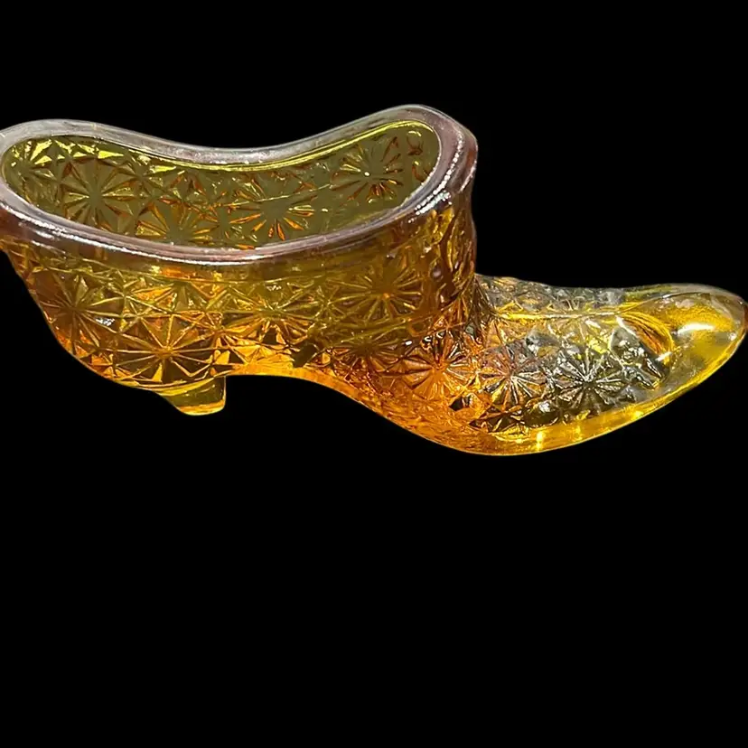 LE Smith Glass Shoe Orange/amber