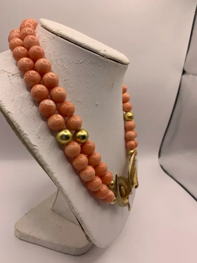 Gorgeous Vintage Head Necklace With Calla Lily Detail