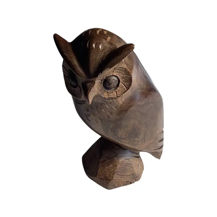 Ironwood Hand Carved Owl 6.5x5”