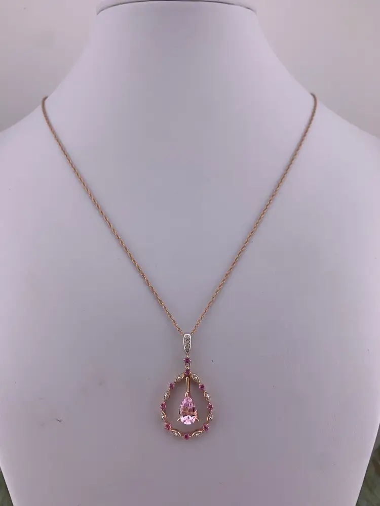 Victoria Wieck 925 Simulated Morganite Necklace