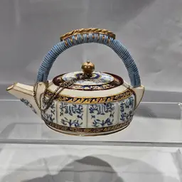 Vintage NINI Hand Painted Blue and White Mini Teapot